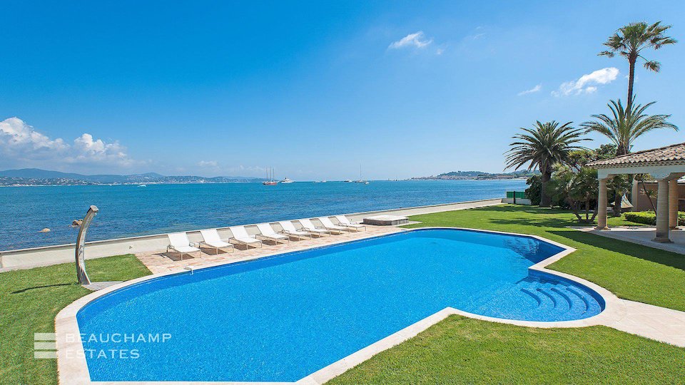 Amazing Beach Front Swimming Pool at St Tropez Villa
