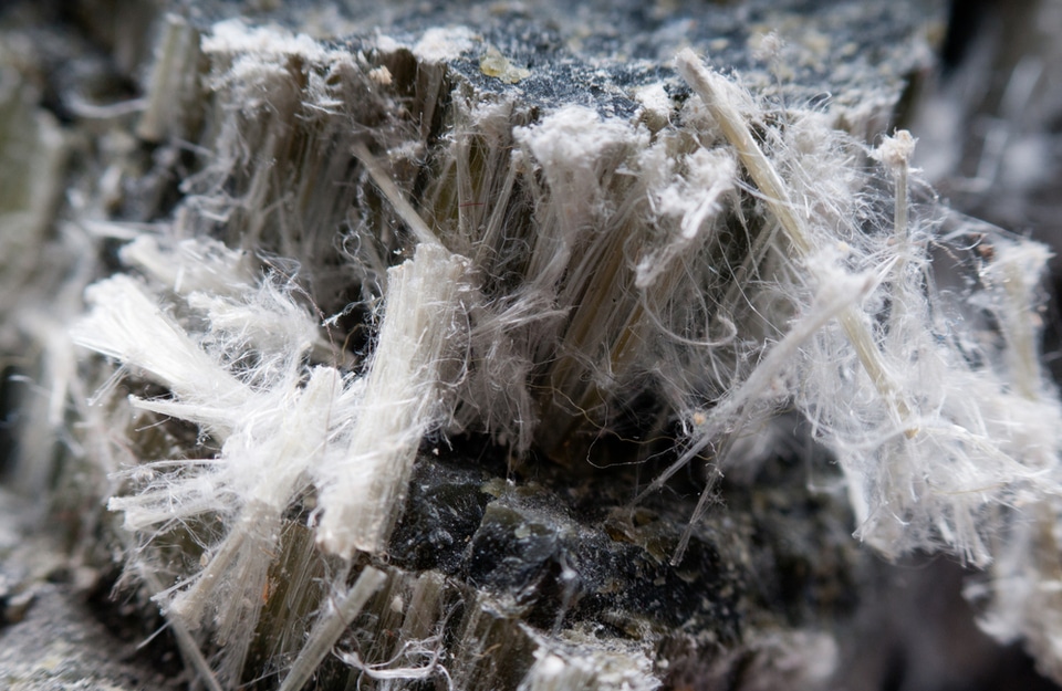 Asbestos chrysotile fibres which can be bad for your health 