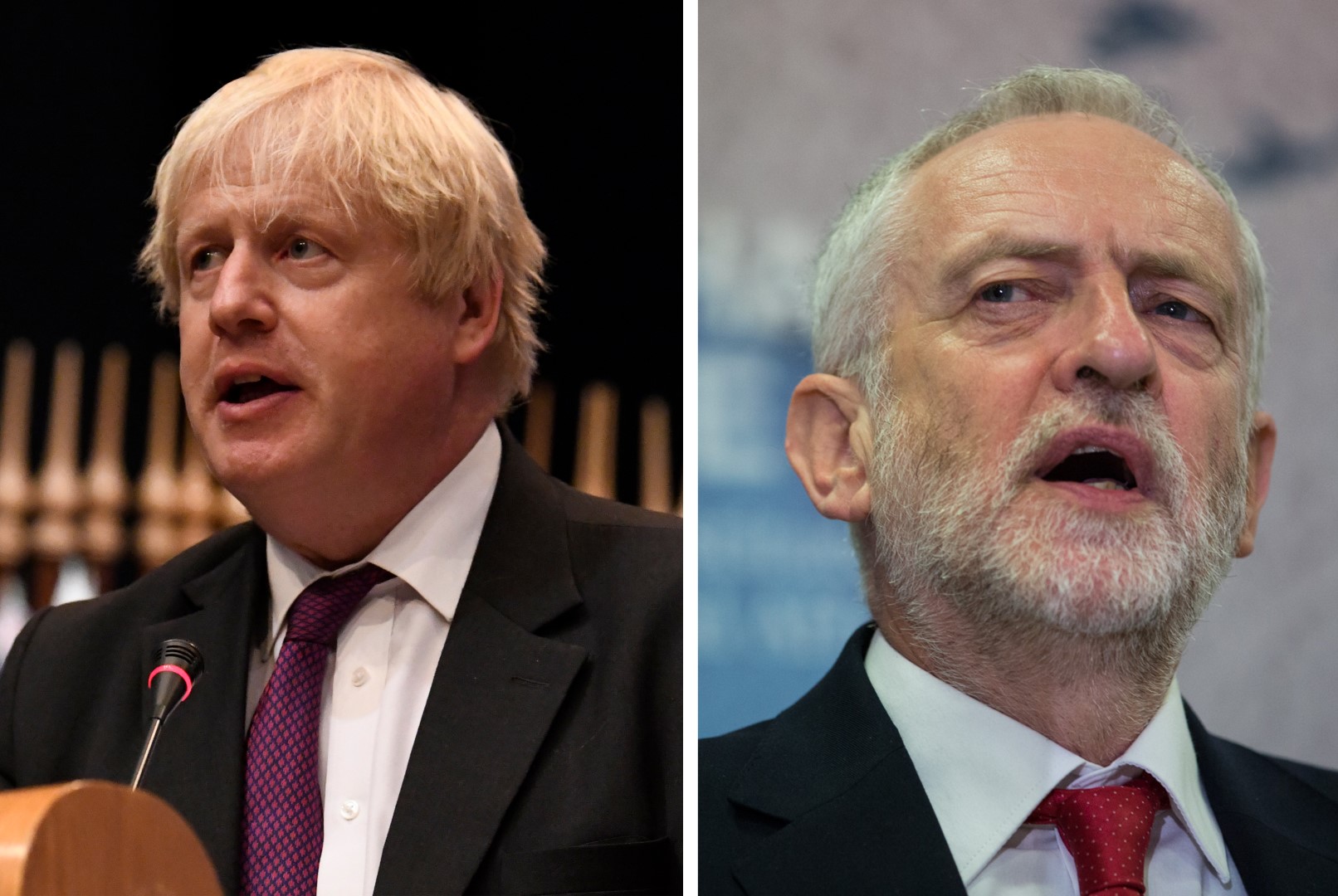 Boris Johnson Prime Minister, Jeremy Corbyn Leader of the Labour Party (credit wiki media) (Large)