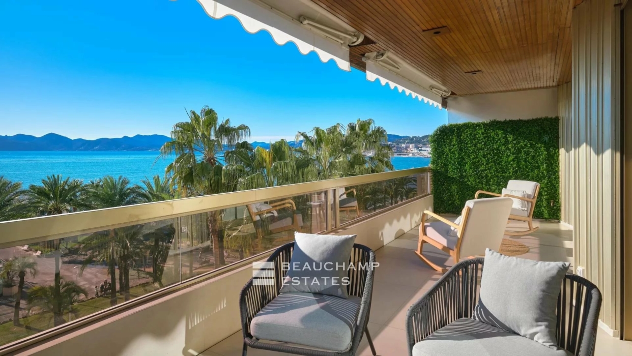 Cannes Croisette - Renovated 2-bedroom flat with panoramic sea view 2024