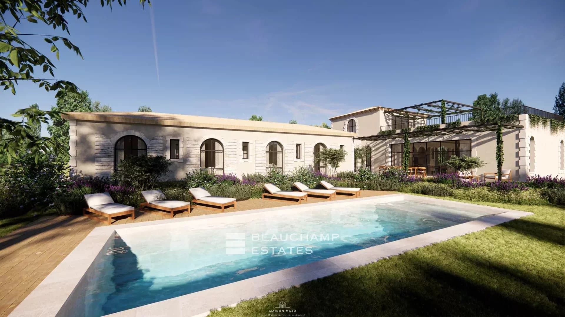 Villa à pieds de la plage de Pampelonne et 5 minutes du centre de Saint-Tropez 2024