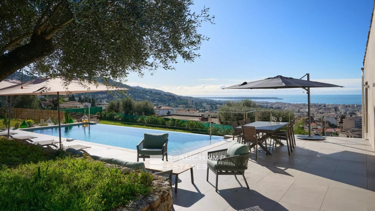 Villa avec vue mer panoramique - Piscine à débordement 2024