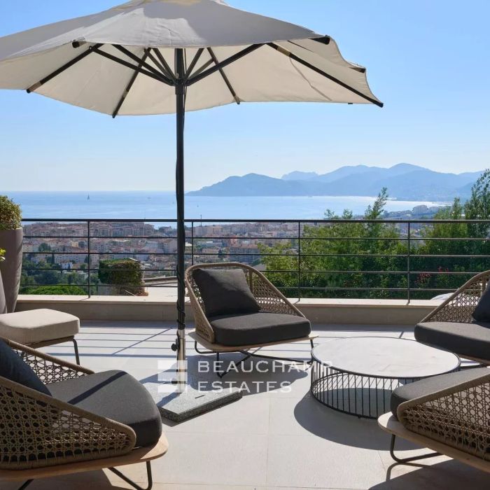 Cannes – villa contemporaine avec vue mer panoramique