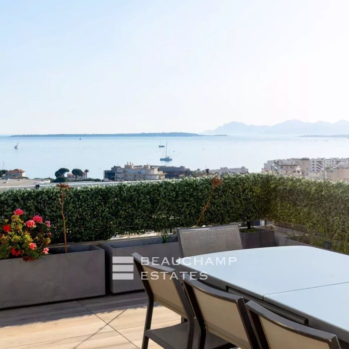 penthouse avec vue mer panoramique et piscine – antibes