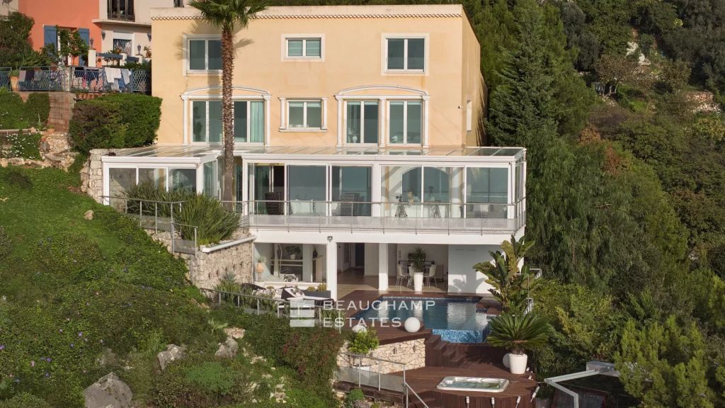 Èze – Contemporary 4-Bedroom Villa with Infinity Pool, Jacuzzi and Panoramic Sea View