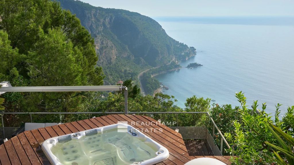 Èze – Contemporary 4-Bedroom Villa with Infinity Pool, Jacuzzi and Panoramic Sea View