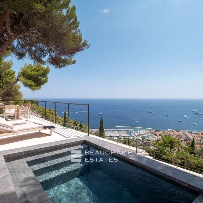 Villefranche-sur-Mer – Villa 4 chambres avec piscine à débordement et vue mer
