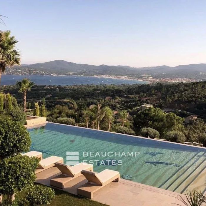 Prestigious contemporary property within a private gated estate, enjoying sweeping panoramic views over Saint-Tropez