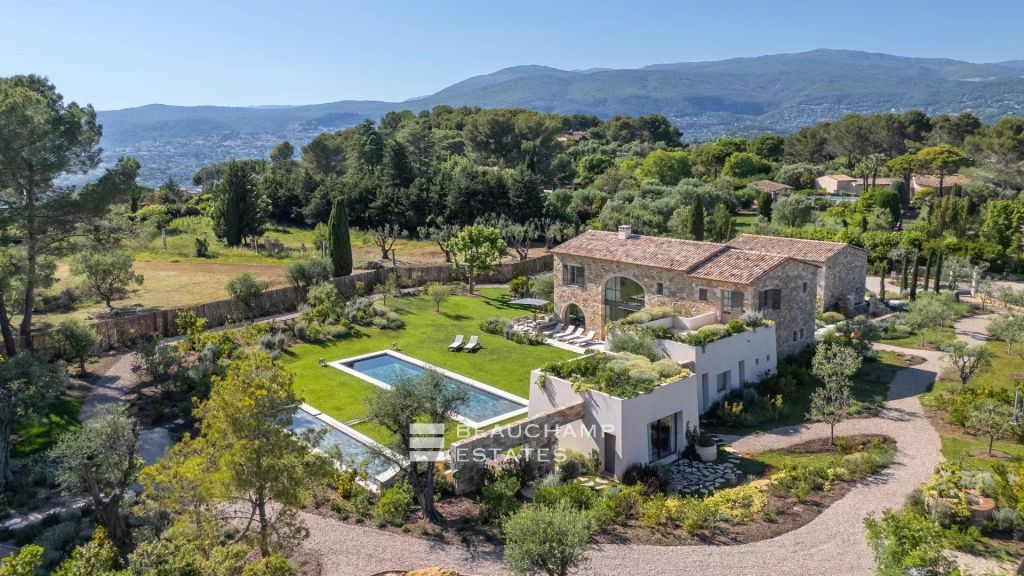 Neo-Provencal 6-Bedroom Family Property with Cinema and Game Room in the Heart of a Residential Area of Mouans-Sartoux