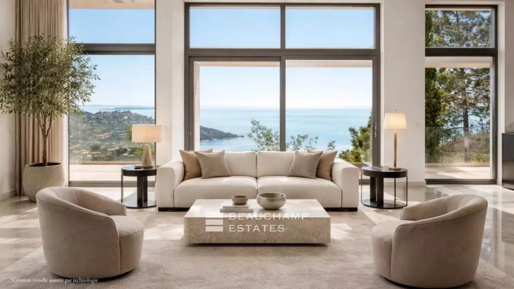 New contemporary villa with sea view