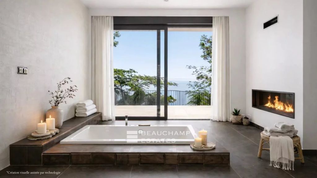 New contemporary villa with sea view