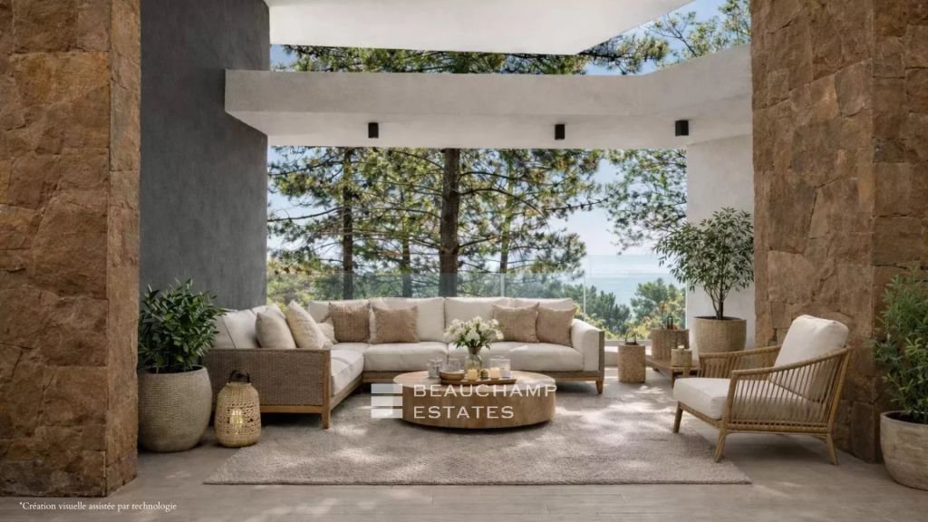 New contemporary villa with sea view