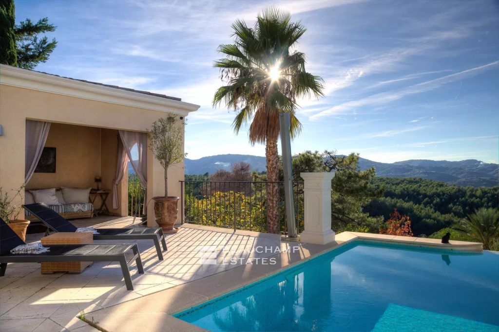 villa with mountain views