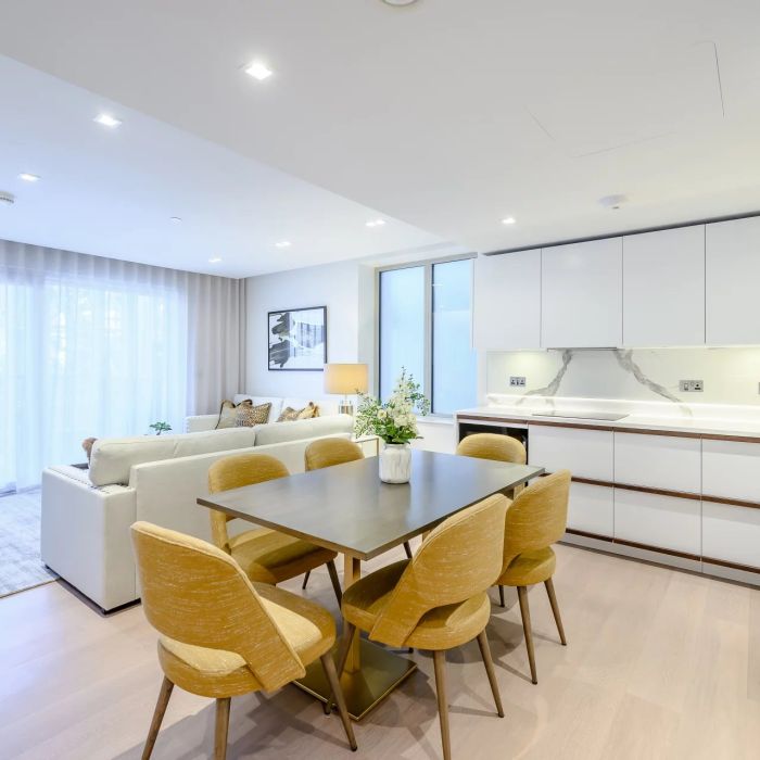 A bright and spacious three-bedroom apartment with a private balcony, nestled in a newly built mansion block.