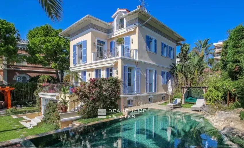 Belle époque style villa with waterfront views