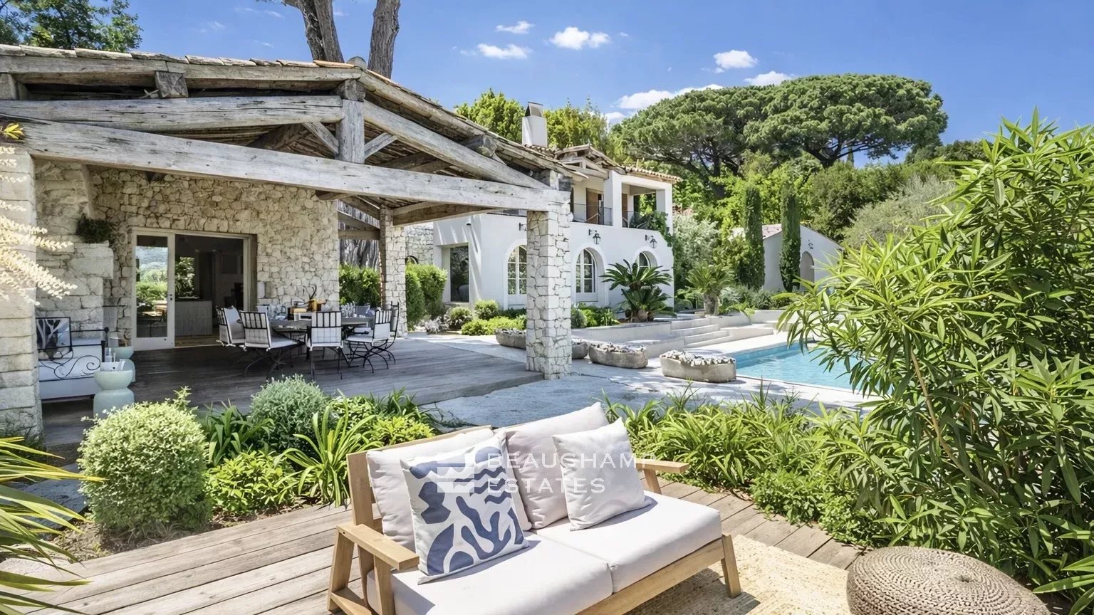 Chic neo-Provençal villa just steps from the centre of Saint-Tropez Chic neo-Provençal villa just steps from the centre of Saint-Tropez