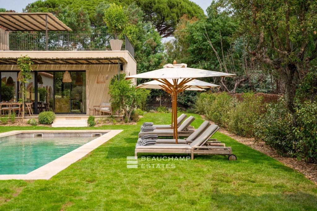 Luxury new villa within walking distance of Club 55 and Pampelonne Beach.
