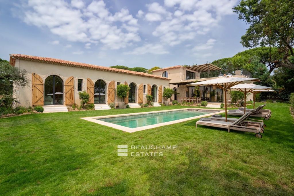 Luxury new villa within walking distance of Club 55 and Pampelonne Beach.