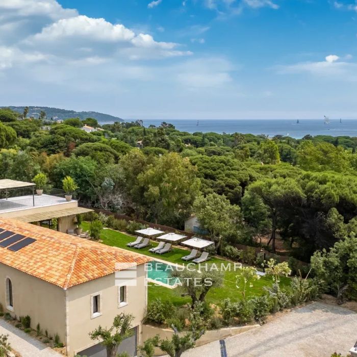 Luxury new villa within walking distance of Club 55 and Pampelonne Beach.