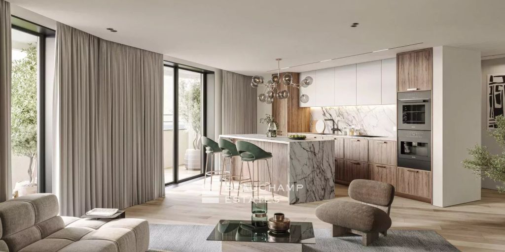 Penthouse with sea view in Beausoleil currently under construction