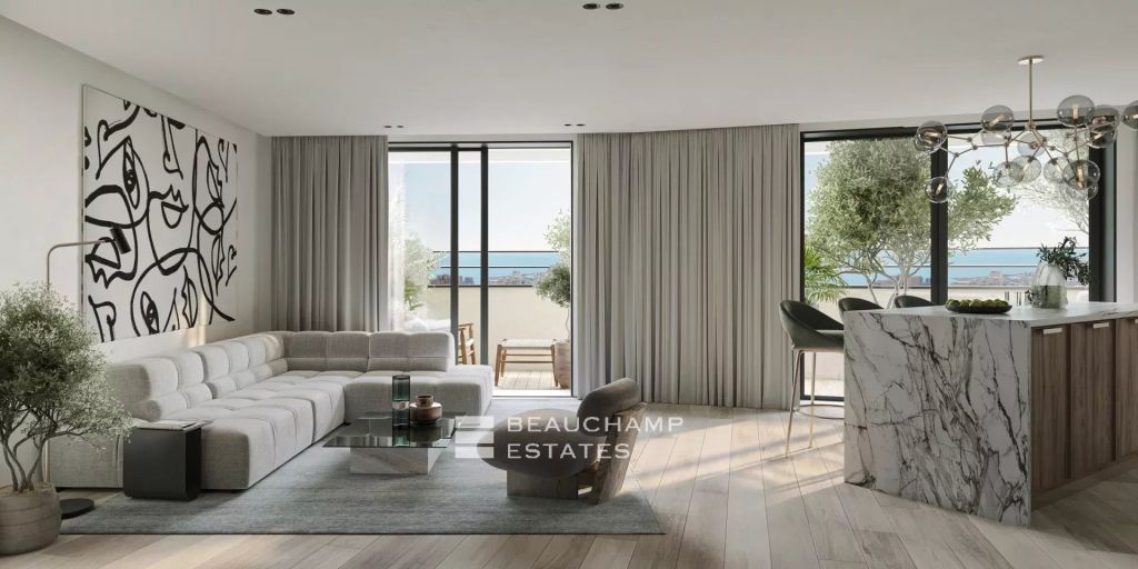 Penthouse with sea view in Beausoleil currently under construction