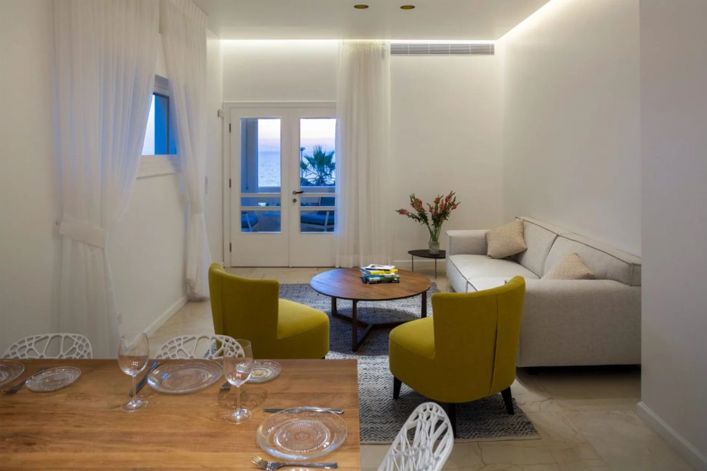 Sea-front apartment in restored Bauhaus building