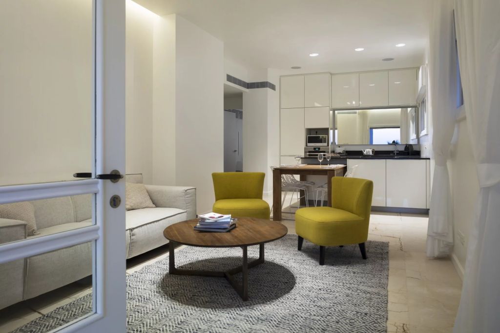 Sea-front apartment in restored Bauhaus building