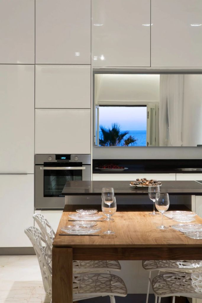 Sea-front apartment in restored Bauhaus building