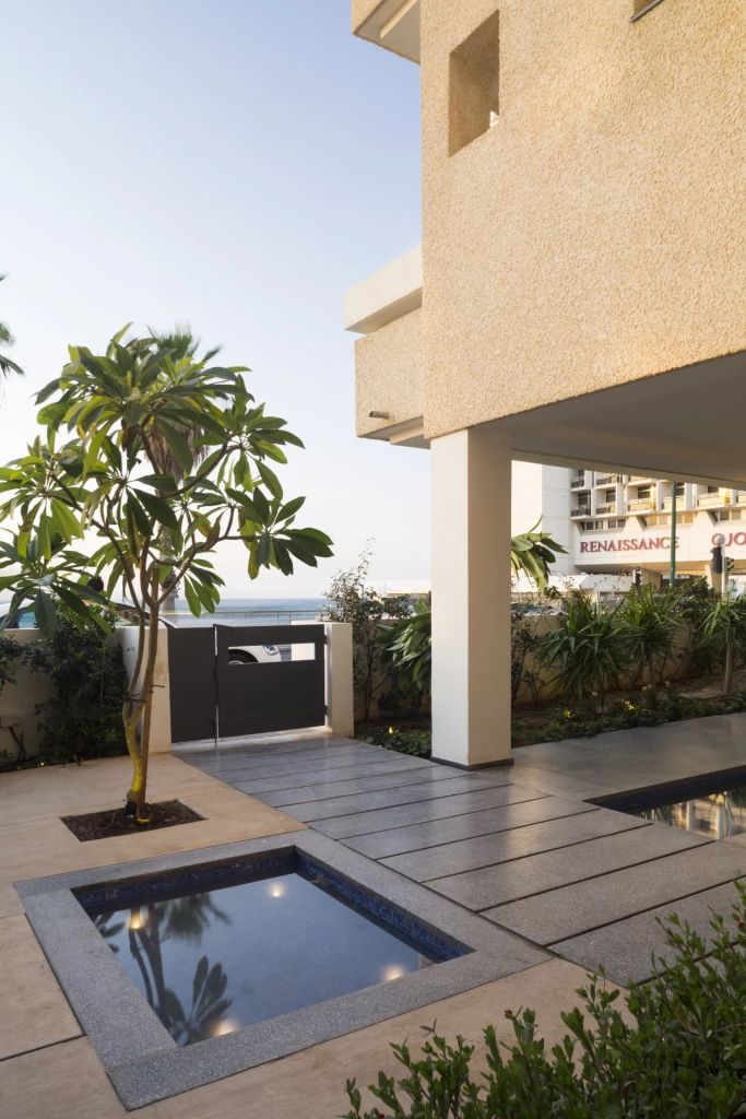 Sea-front apartment in restored Bauhaus building