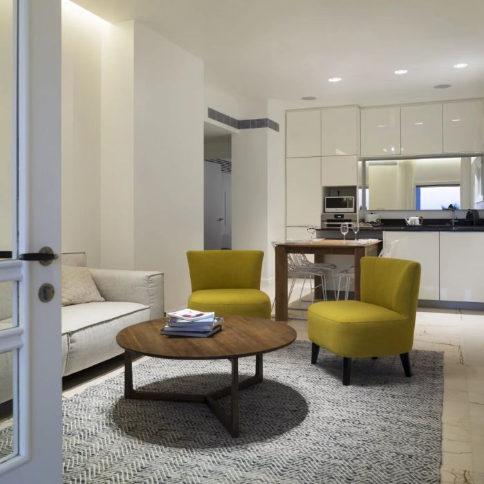 Sea-front apartment in restored Bauhaus building