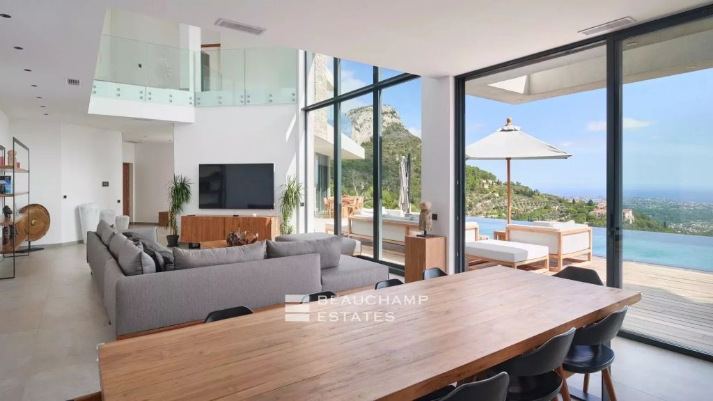Stunning Contemporary Villa in Vence, 5 Suites, Panoramic Sea View from Cap Ferrat to Estérel