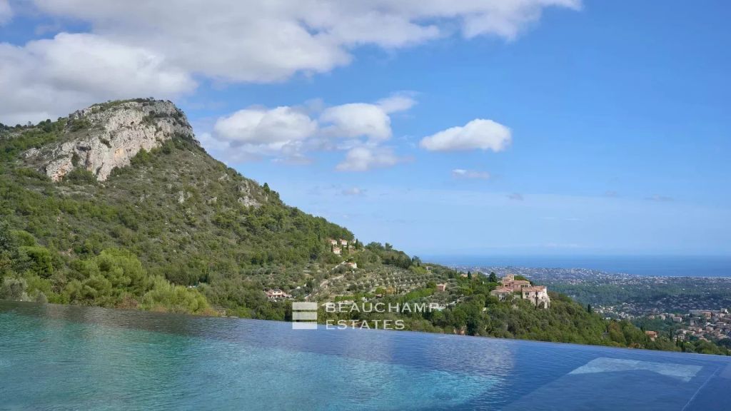 Stunning Contemporary Villa in Vence, 5 Suites, Panoramic Sea View from Cap Ferrat to Estérel