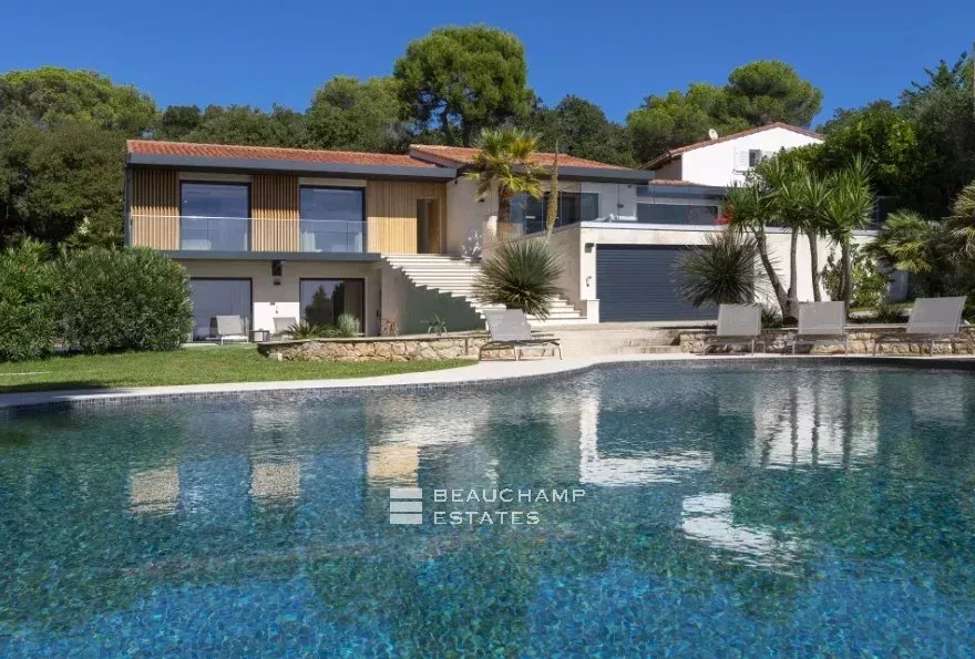 Stunning fully renovated property with sea view, grounds, pool, and tennis