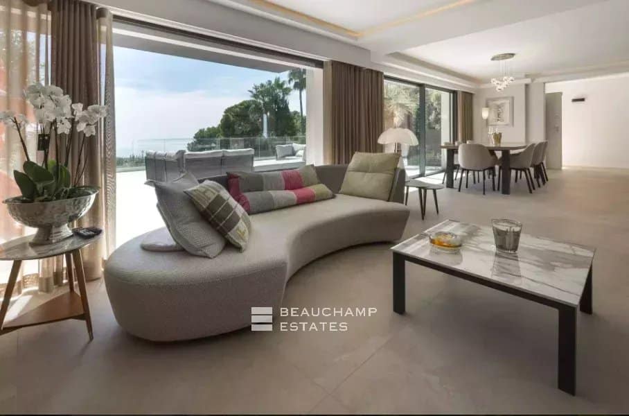 Stunning fully renovated property with sea view, grounds, pool, and tennis