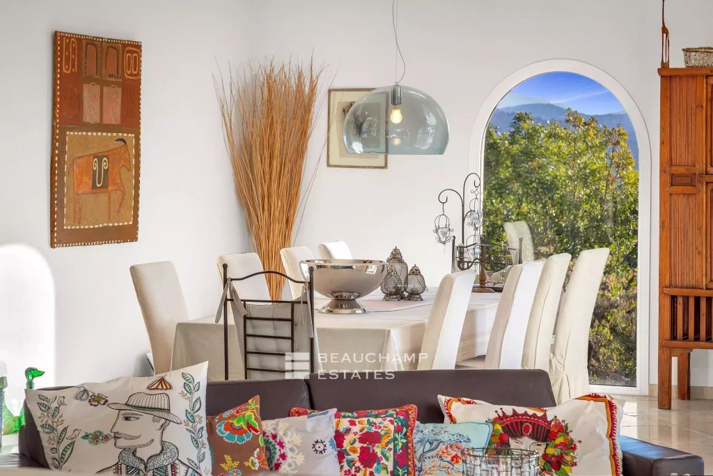 villa with mountain views