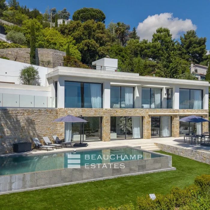Contemporary 5-Bedroom villa with sea view and pool – Golf Juan