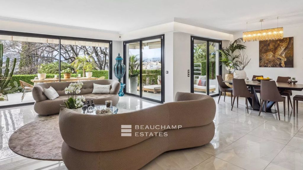 Contemporary Apartment with Hill View