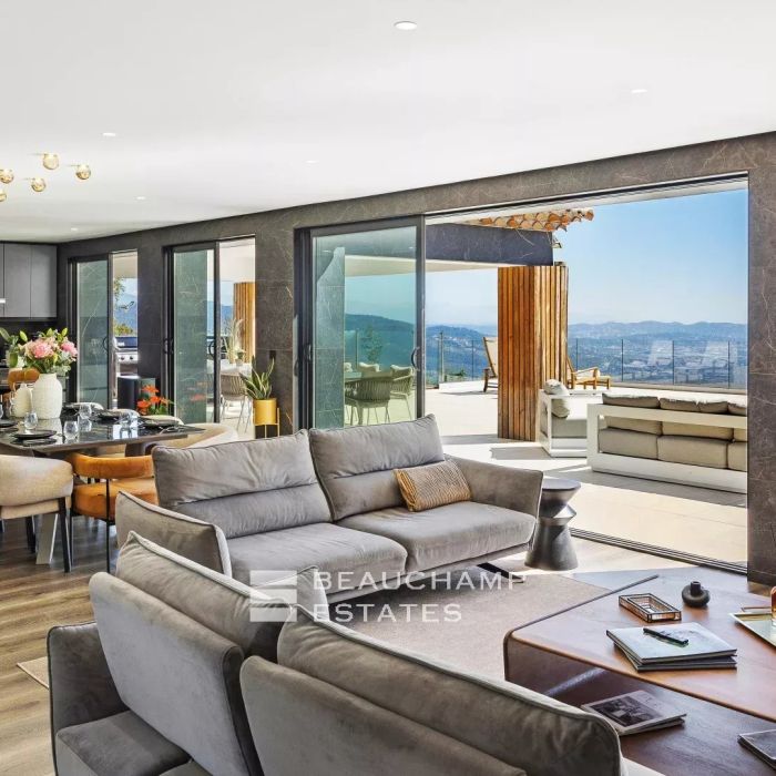 Villa contemporaine – 5 chambres, vue mer et montagne