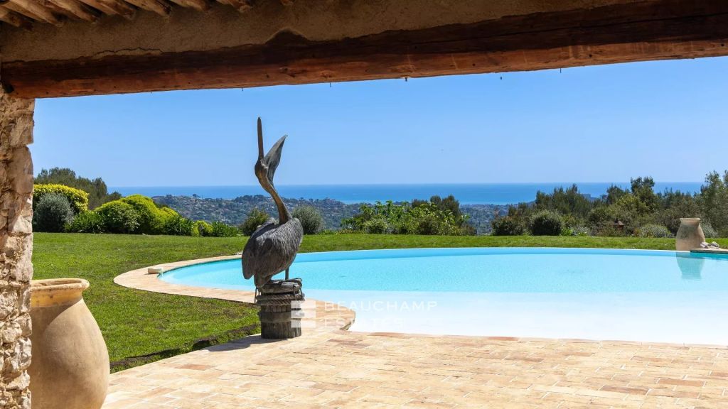 SOLE AGENT : Exceptional Property – 9 -Bedroom Villa with Sea View –La Colle-sur-Loup