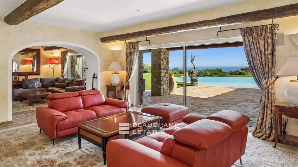 SOLE AGENT : Exceptional Property – 9 -Bedroom Villa with Sea View –La Colle-sur-Loup