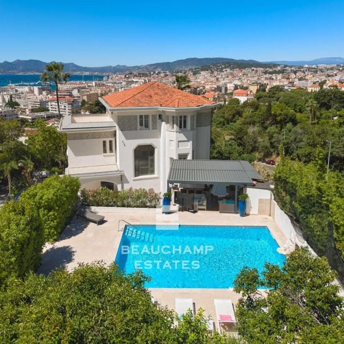 Villa 7 chambres Belle Époque avec vue mer – Cannes Basse Californie