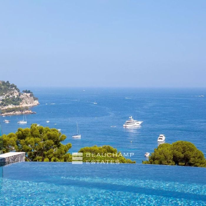 Èze Bord de Mer – 5-Bedroom Contemporary Villa with Infinity Pool and Panoramic Sea View