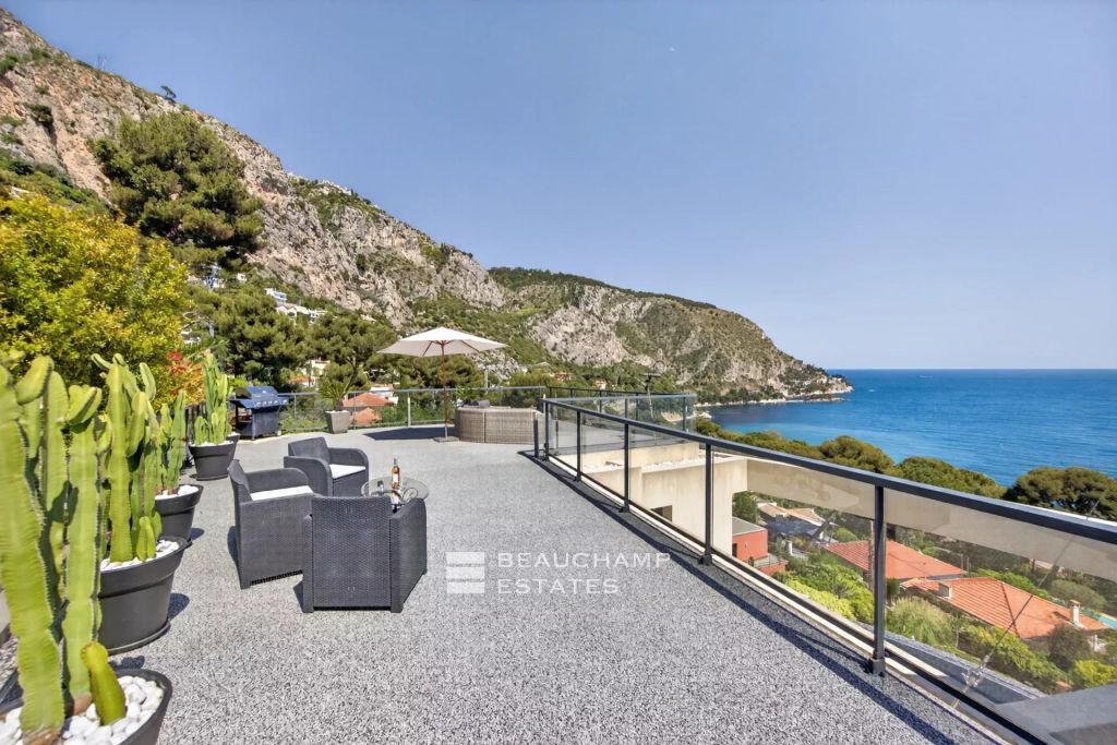 Èze Bord de Mer – 5-Bedroom Contemporary Villa with Infinity Pool and Panoramic Sea View