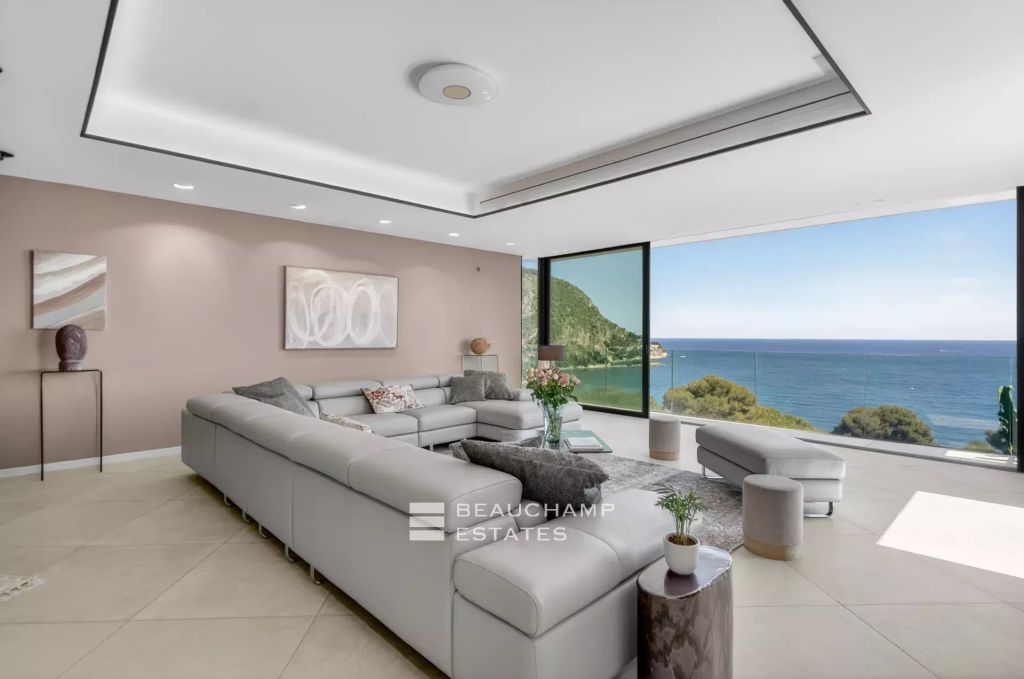 Èze Bord de Mer – 5-Bedroom Contemporary Villa with Infinity Pool and Panoramic Sea View