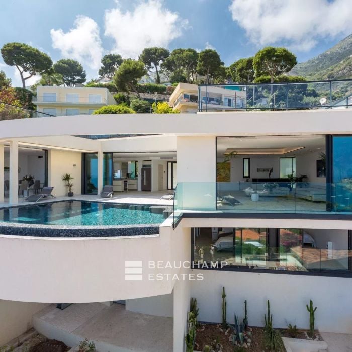 Èze Bord de Mer – 5-Bedroom Contemporary Villa with Infinity Pool and Panoramic Sea View