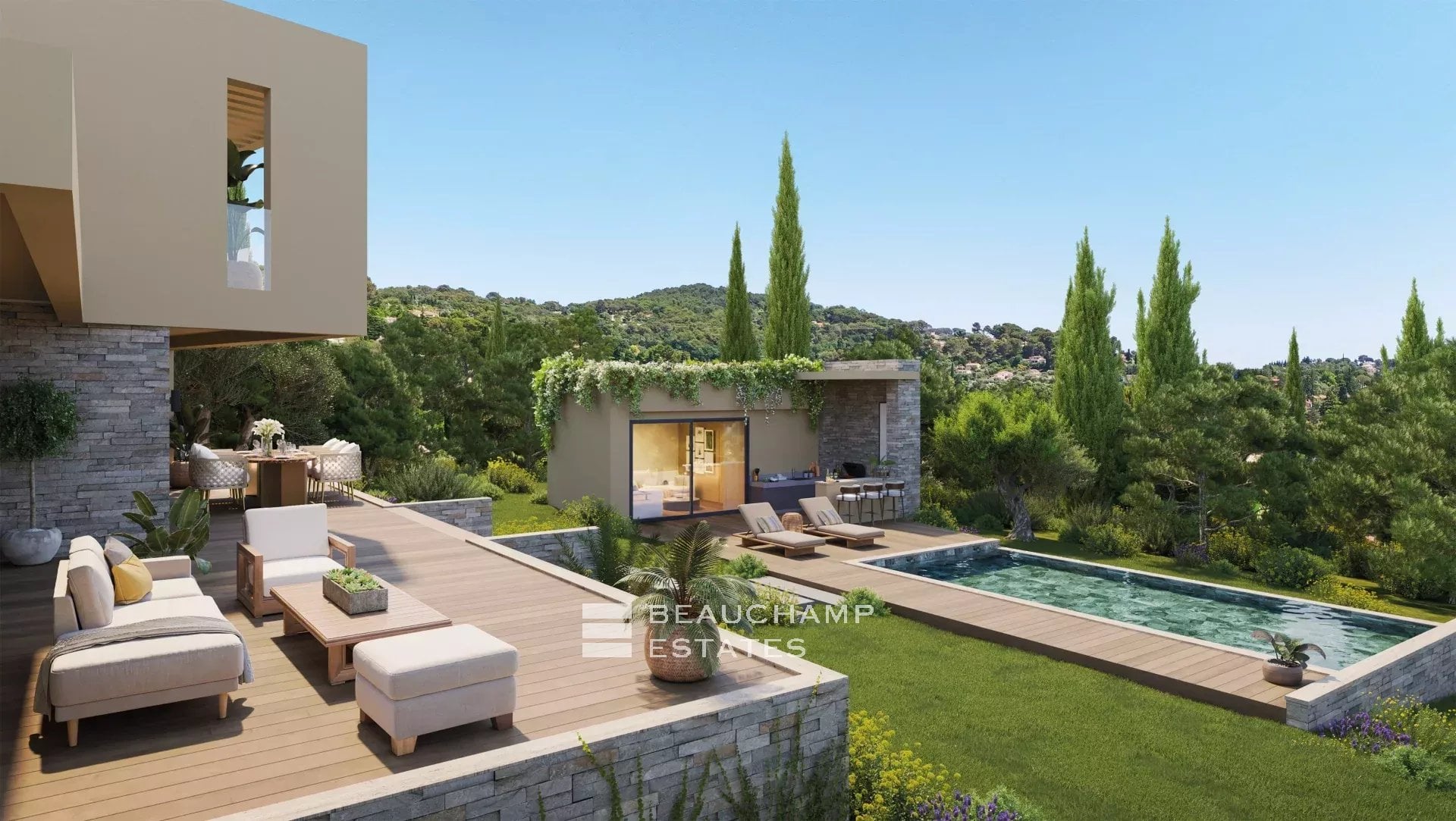 Project: New villa with swimming pool – Mougins Project: New villa with swimming pool – Mougins