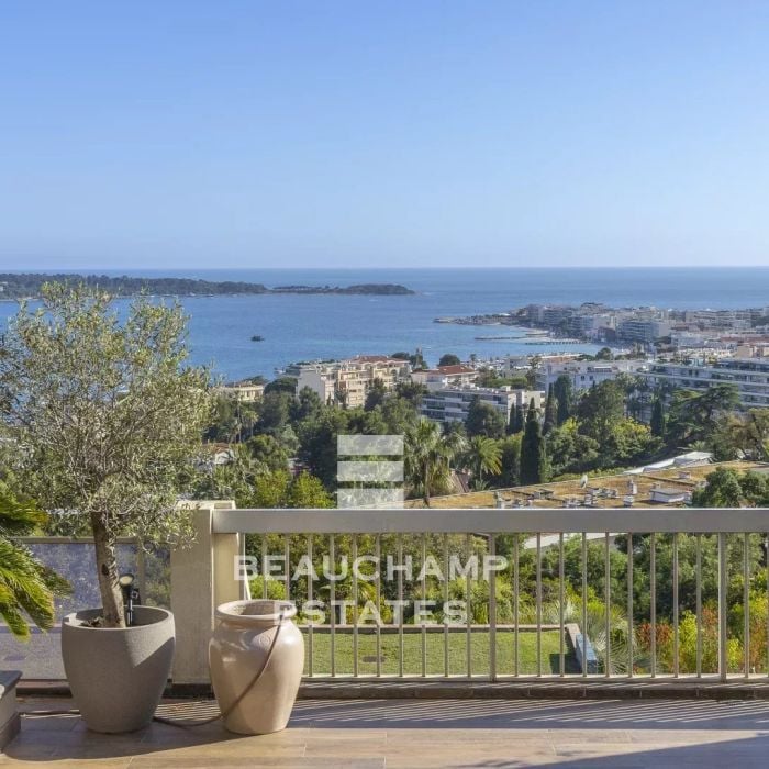 Penthouse 4 chambres avec vue mer – Cannes Californie