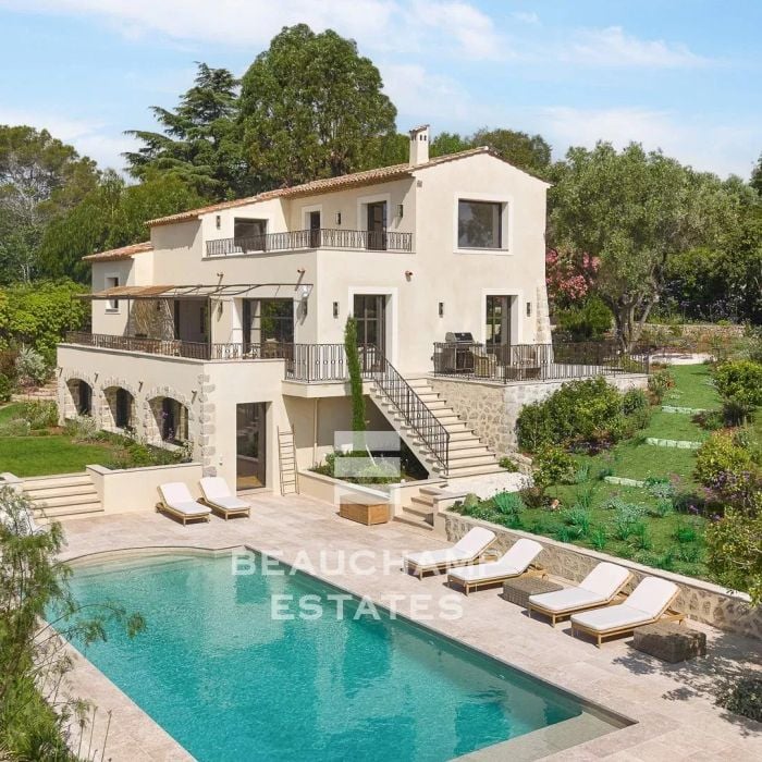 Neo-Provençal 6-Bedroom Villa with Swimming Pool and Sea View – Super Cannes